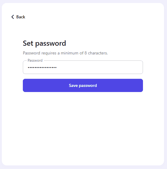 Password input