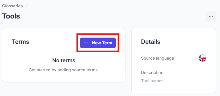 New term button