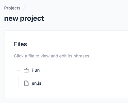 Project files