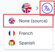 Source language selection